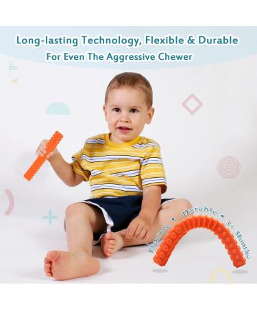 Sensory Chew Toys 5-Pack for Autistic Children - Silicone Chew Tubes for Autism ADHD SPD - Oral Motor Chewy Tool for Special Needs Kids - Colorful B - Buy Online on GoSupps.com