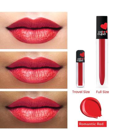 Co.lor Cu.pid Matte Intense Color Liquid Lipstick - 18-Hour Stay Hyaluronic Acid Infused Transfer Proof & Kiss Proof | Forever Love - Romantic Red - Buy Online on GoSupps.com