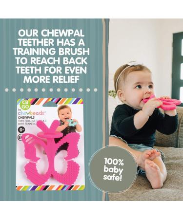 Chewbeads - Chewpal - 100% Silicone Teething Toy with Training Brush for Infants  Babies & Toddlers - Textured Baby Teether - Medical Grade Silicone  BPA Free & Phthalate Free Butterfly - Buy Online on GoSupps.com