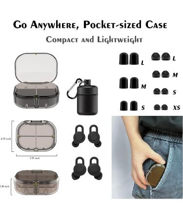 Soft Silicone Noise Cancelling Ear Plugs for Sleeping, Snoring, Concerts - Reusable & Adjustable Sizes XS-L - 32dB NRR - Buy Online on GoSupps.com