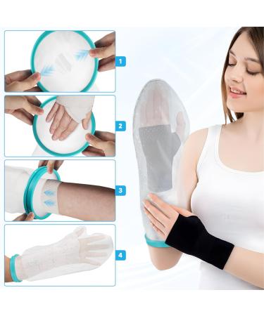 Waterproof Arm Cover for Shower - Adult Cast Protector for Arm, Wrist, Elbow - Reusable & Waterproof - Shower Sleeve for Plaster, Wound, Bandage - Upper Arm Line Cover - Buy Online on GoSupps.com