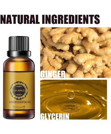 10 Pack Ginger Oil for Lymphatic Drainage - Natural Massage Oil & Aroma Essential Oil - Buy Online on GoSupps.com