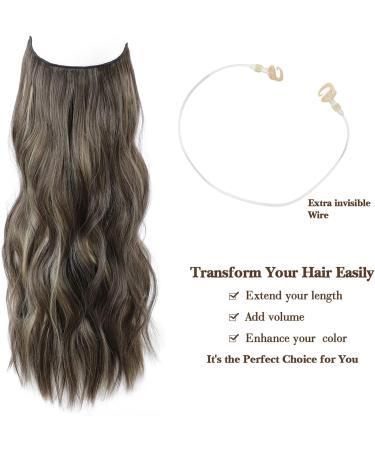 Invisible Secret 20 Brown Balayage Hair Extensions | Adjustable Size Curly Synthetic Clip-ins for Women - Buy Online on GoSupps.com