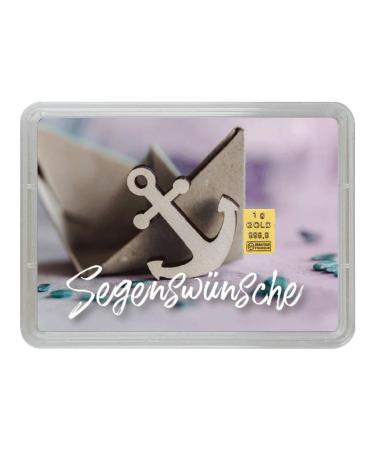 Goldpiecese24 | 1g Gold Bar Gift for Baptism | Black Gift Box | Perfect Blessing Idea - Buy Online on GoSupps.com