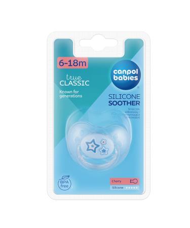 Buy Baby Comfort Silicone Pacifier for 6-18 Months Cherry Shaped Nipple | Soft Blue Color | International Shipping - Buy Online on GoSupps.com