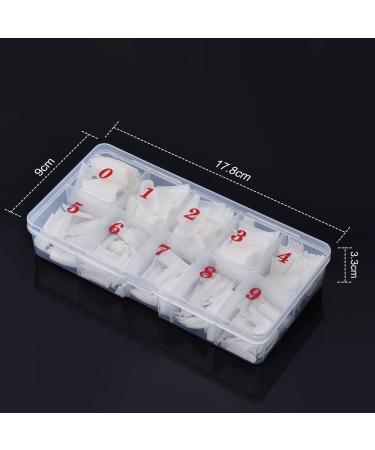 500 Pieces Acrylic Artificial False Nail DIY UV Gel Acrylic False Nail Art Tips (Translucent Natural French) 500 Pieces Translucent Natural French - Buy Online on GoSupps.com
