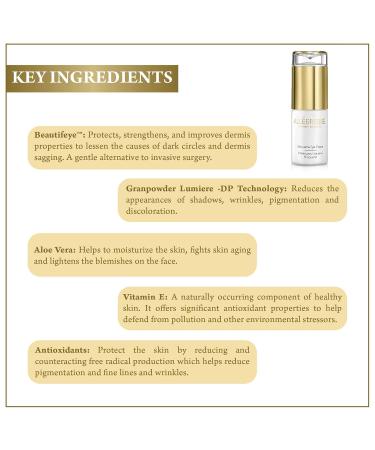 ALL GRESSE 24K Anti-Aging Gold Eye Cream - Moisturizing Quick-Absorbing Formula with Natural Oils & Antioxidants - 1 Oz - Buy Online on GoSupps.com