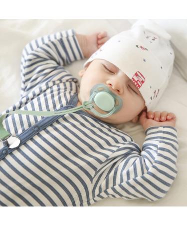 MISSLILI Baby Silicone Pacifier Clip Holder 2 Pack - Thin, Soft, and Strong Binky Clips for Boy and Girl - Barley Ether & Sage - Buy Online on GoSupps.com