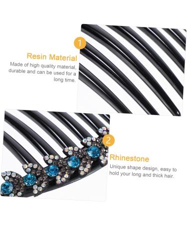 DOITOOL Issue Card Rhinestone Hair Side Combs Black Rhinestone Clip Crystal Hair Clips Black Rhinestone Hair Accessories Hair Accessories for Women Miss Rhinestones The Flowers South Korea - Buy Online on GoSupps.com
