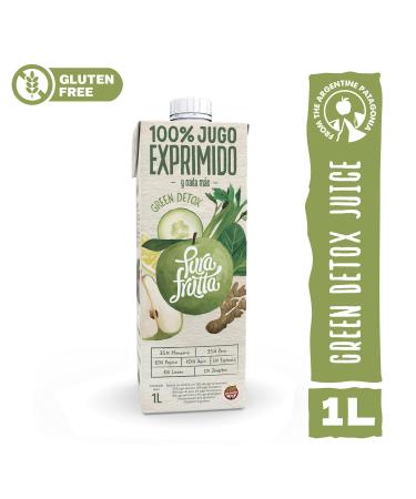 Pura Frutta - Organic Green Detox Juice - 33.8 fl oz (1L) 8-Pack Box - Green Juice Blend with Apple Pear Cucumber Celery Spinach Lemon - 100% Natural & Cold-Pressed Not From Concentrate (NFC) No Sugar Added - Buy Online on GoSupps.com