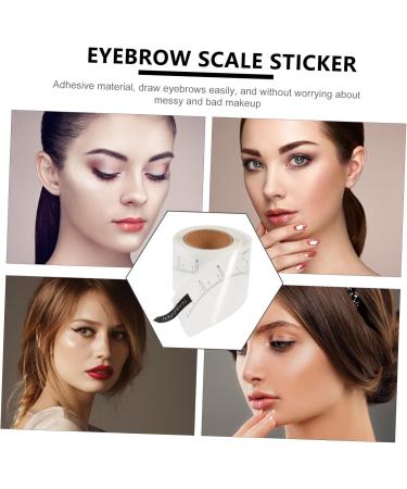 OHPHCALL 3 Rolls White Eyebrow Scale Sticker Brow Measurer Brow Ruler Sticker Woman Brow Ruler 5X5.8X5.8X4.9CMx3pcs White 1x3pcs - Buy Online on GoSupps.com
