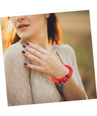 ABOOFAN 2 Pcs Whale Tail Bracelet Nautical Braided Bracelet Nautical Rope Bracelets Marine Bracelets Simple Style Bangle Summer Anklets Durable Armlet Lovers Anchor Silica Gel Decorations - Buy Online on GoSupps.com