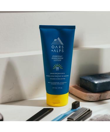 Oars + Alps Everyday SPF 50 Sunscreen Body Lotion - Aloe & Vitamin E Infused - 6 Fl Oz - Naturally Derived Skin Care for All Skin Types - Buy Online on GoSupps.com