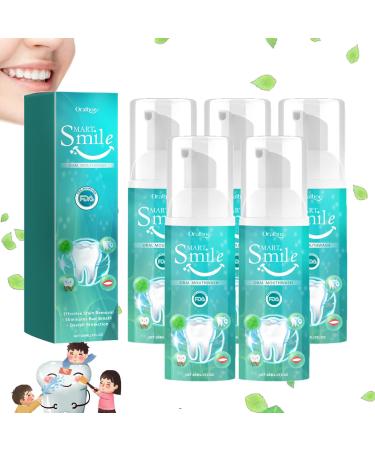 Mundwater toothpaste foam tooth whitening mousse foam refreshing breath deep cleaning toothpaste oral care for the elimination of bad breath tooth mouth water (5 pieces)