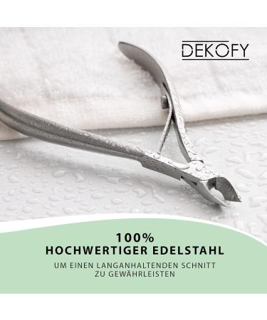 Decofy Nail Skin Pliers - Stainless Steel Extra Sharp Cutters for Painless Cuticle Removal (Fingers & Toes) - Precision Nail Skin Shears & Remover - Silver - Buy Online on GoSupps.com