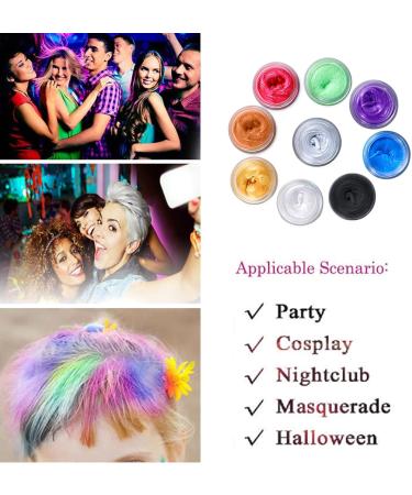  HTRUIYATY Natural Color Wax for Temporary Hair Dye Plant Formula Washable Women and Men 120g Matte Purple - Buy Online on GoSupps.com