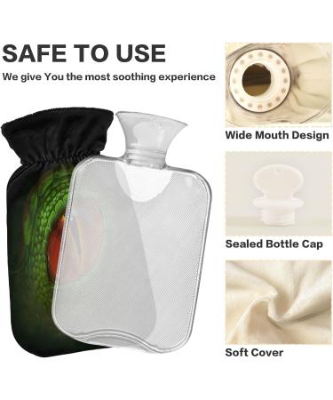 Green Dragon Eyes 2L Hot Water Bottle with Cover - Large Pain Relief & Hot/Cold Compress - Buy Online on GoSupps.com