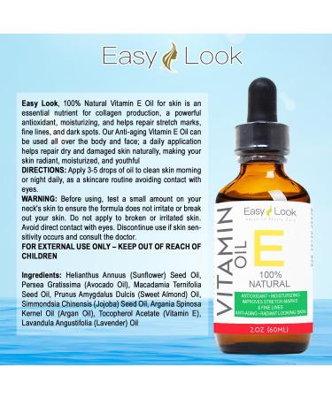 Vitamin E Oil Serum - Antioxidant Moisturizing Anti-Aging Formula for Stretch Marks & Fine Lines | 100% Natural | 2oz - Buy Online on GoSupps.com