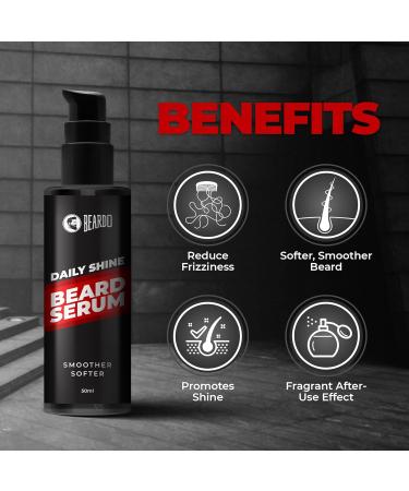 Beardo Beard Serum for Men - 1.69 oz | Nourishing & Shine-Enhancing Daily Beard Serum | Softens Rough Beards | Non-Sticky Formula - Buy Online on GoSupps.com