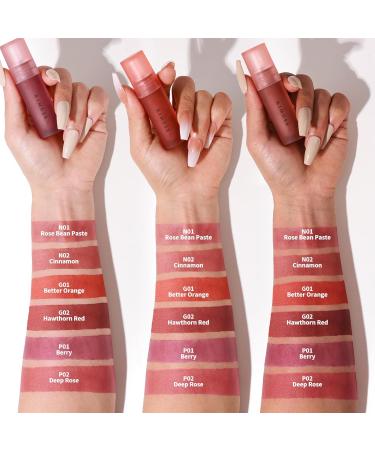 Kimuse Lip Tint Stain - Moisturizing Water Gel Tint Trio in 3 Colors | High Pigment Long-Lasting Cruelty-Free Lipstick - Buy Online on GoSupps.com