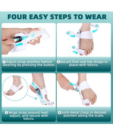 Upgraded Bunion Corrector for Men & Women | Orthopedic Foot Splint & Non-Slip Separator for Bunion Relief - Adjustable White Design (1PCS - Buy Online on GoSupps.com