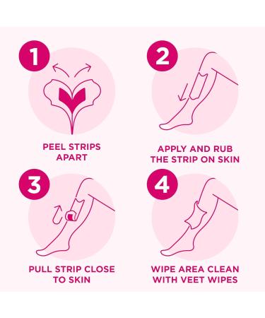 Veet Wax Strips with Easy Grip Sensitive Skin - 20 Wax Strips VEET03 20 count (Pack of 1) - Buy Online on GoSupps.com