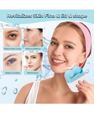 Hanmier Ice Roller for Face - Cold Facial Massage Tool for Puffiness, Migraine Relief & Skin Care - Blue - Buy Online on GoSupps.com