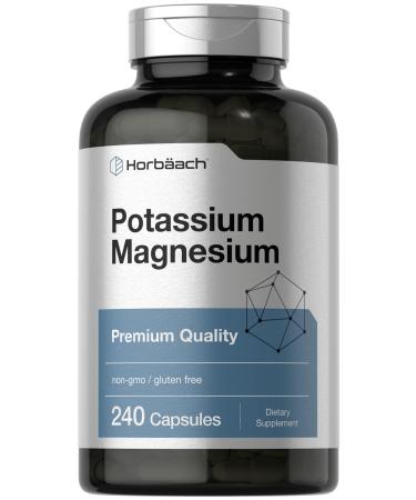 Horb ach Potassium Magnesium Supplement | 240 Capsules | Premium Quality | Non-GMO & Gluten Free