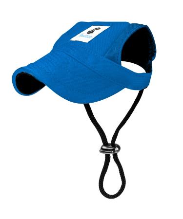 Pawaboo Dog Baseball Cap Adjustable Dog Outdoor Sport Sun Protection Baseball Hat Cap Visor Sunbonnet Outfit with Ear Holes for Puppy Small Dogs XL Blue X-Large (Pack of 1) Blue