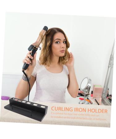 HAPINARY Curling Iron Rack Curler Wall Rack Salon Curlers Holder Blow Dryer Stand Stainless Steel Black - Buy Online on GoSupps.com