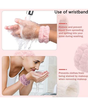 8-Piece Spa Facial Headband & Towel Set for Women - Adjustable Terry Cloth Wrap for Makeup, Skincare, and Shower - White Gray and Light Pink Colors - Buy Online on GoSupps.com