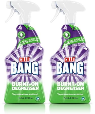Cillit Bang Burnt On Degreaser l Removes Food Stains Dirt & Grease l Size: 750ml (2 x 750ml)