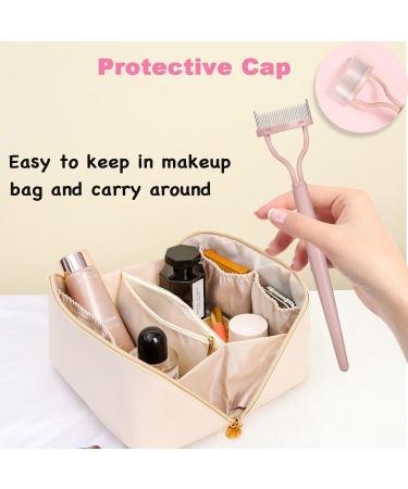 ELESDA Eyelash Comb - Metal Teeth Lash Separator Tool Pink Stainless Steel Includes Brush Arc Design Travel Friendly Hygienic - Buy Online on GoSupps.com
