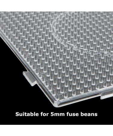 FVIEXE 18PCS 5mm Fuse Beads Pegboards Kit | Large Plastic Bead Boards for Kids DIY Craft | Includes 2 Tweezers & 20 Ironing Paper | Melty Beads Square Peg Boards - Buy Online on GoSupps.com