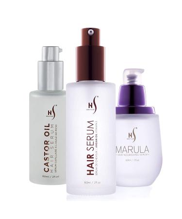 HerStyler Hair Growth Serum and Hair Repair Serum - Argan Oil Marula Oil and Castor Oil - 1.69 Fl. oz. Each - Set of 3