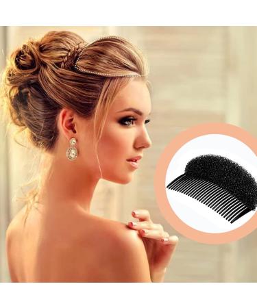 PMELCXD Bump It Up Volume Hair Base 12 Pieces Set Sponge Styling Insert Braid Tool Hair Bump Up Comb Clip Bun Hair Pad Accessories for Women Girls DIY Hairstyle - Buy Online on GoSupps.com