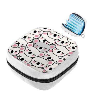 GIAPB Sanitary Napkin Storage Bag Period Bag Tampon Bag Makeup Bag Pad Pouch Animal Pink Bear Color992
