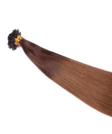 Premium Keratin Bonding #2/8 Ombre 60cm 50 Strands 1g 100% Remy U-Tip Hair Extensions | Novon Hair Extensions - Buy Online on GoSupps.com