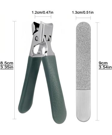 SG Nekoo Nail Clippers for Thick Nails - Ultra Sharp Curved Cutter for Adults, Men, Women, Seniors - Mid-Dark Green - Buy Online on GoSupps.com