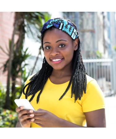 African Boho Print Headbands - Set of 12 | Twist Knot Elastic Hair Bands for Women & Girls - Ideal for Workout, Yoga, Sports - Vintage Criss Cross Headband Accessories - Buy Online on GoSupps.com