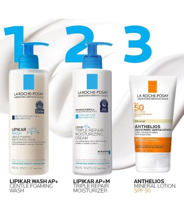 La Roche-Posay Anthelios Mineral Sunscreen SPF 50 | Gentle Face & Body Lotion with Zinc Oxide & Titanium Dioxide | Oil-Free Formula - Buy Online on GoSupps.com