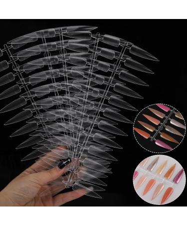 Buy 20 Beauticom Nail Tips Display Boards - Stiletto Clear Nail Sample Tips for Art & Swatch Colors | International Shipping Available - Buy Online on GoSupps.com