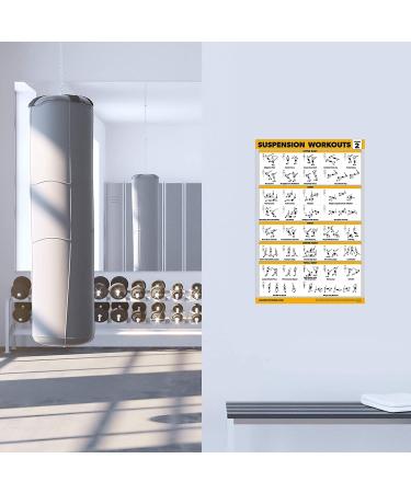 QuickFit 2 Pack Suspension Workout Posters - Volume 1 & 2 - Laminated Exercise Charts - 18 x 27 & 18 x 24 - Buy Online on GoSupps.com