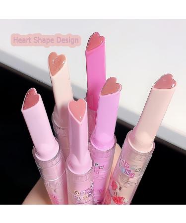 Shop 6 Colors Jelly Lipstick Heart Shape Set - Hydrating Lip Gloss & Tinted Balm for Women & Girls | Moisturizing Makeup - Buy Online on GoSupps.com