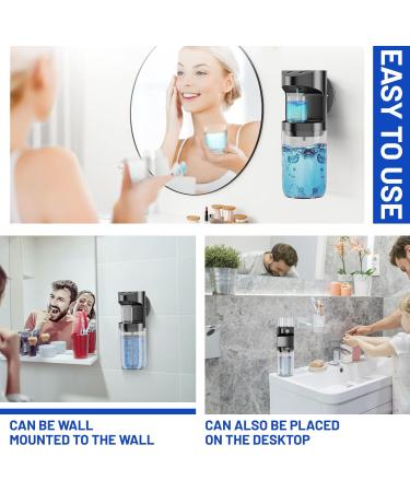 Buy Mundwater Donor Automatic 550ml Mouthwash Dispenser - Waterproof Self-Cleaning Drip-Proof Bathroom Accessory in Black | International Shipping Available - Buy Online on GoSupps.com