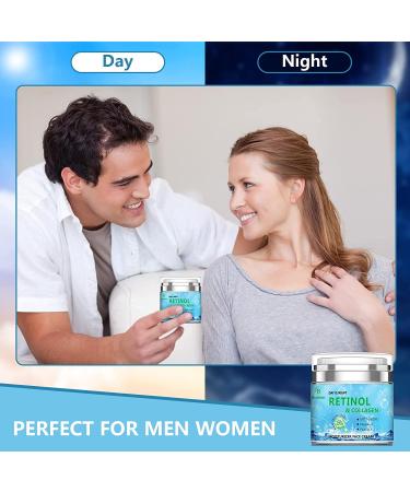 Retinol Collagen Cream with Hyaluronic Acid for Anti-Aging & Moisturizing - Vitamin C+E Face Moisturizer for Firming Skin & Wrinkle Reduction - Natural Ingredients by USA Brand - Buy Online on GoSupps.com