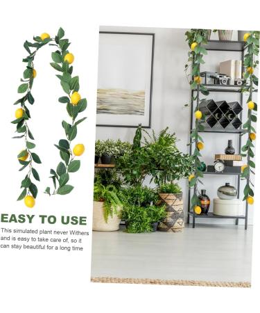 Ciieeo Wedding Garland 2 Pcs Simulation Lemon Rattan Plastic Fake Lemon Wall Decoration Spring Greenery Garland Yellowx2pcs 195x10cmx2pcs - Buy Online on GoSupps.com