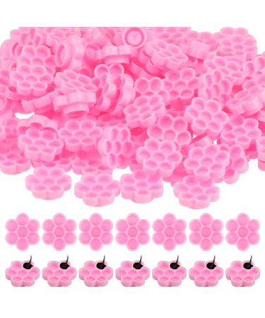 200Pieces Flower Shape Glue Cup Eyelash Extension Glue Holder Lash Glue Tray Glue Holder for Lash Extensions Flower Glue Cup for Lash Extension Supplies for Women Girls Eyelash Extension Supplies