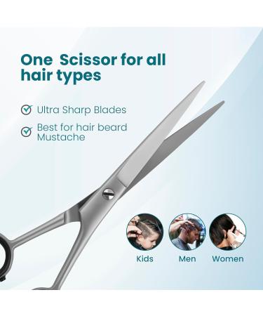Professional Hairdressers Stainless Steel Barber Scissors Hair Cutting Shears (Style 2) - Buy Online on GoSupps.com