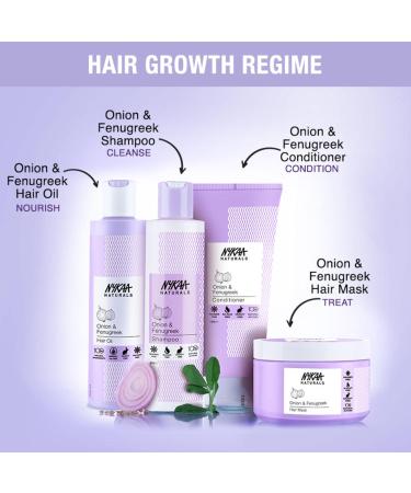 Nykaa Naturals Hair Mask | Deep Conditioner for Dry Damaged Hair | Onion & Fenugreek | 6.76 oz - Suitable for All Hair Types | International Shipping - Buy Online on GoSupps.com